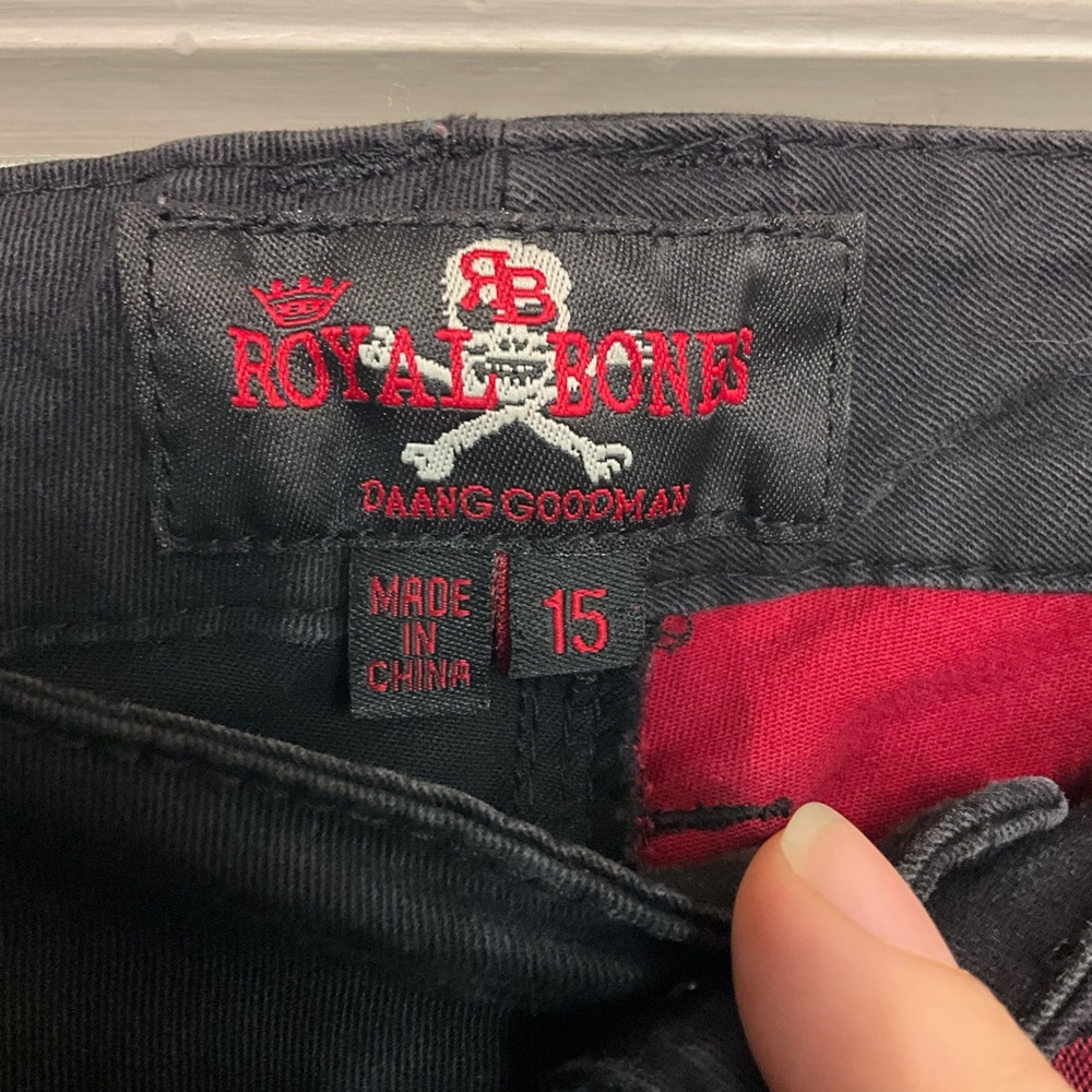 Royal Bones Black and Red Plaid Skinny Jeans - Picture 5 of 10